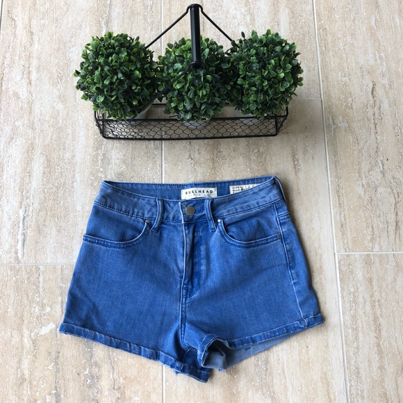 High Waisted Jean Shorts - Picture 1 of 3